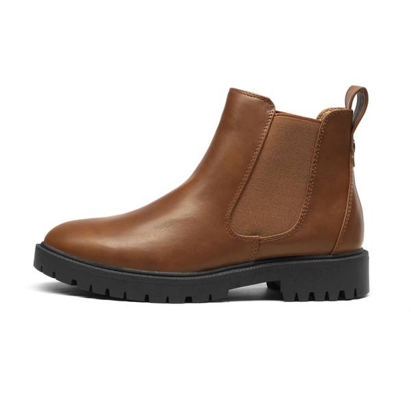 Classic Chelsea Ankle Booties - BROWNISH YELLOW PU - 2